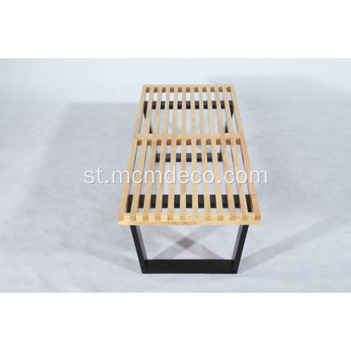 Setulo sa Rubber Wood Wood Bench